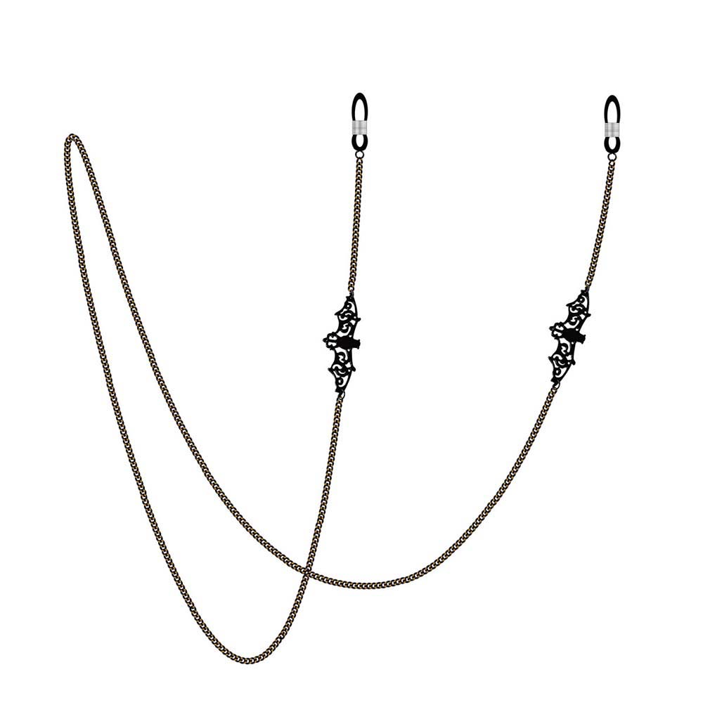Mask Chain Holder - Kaymaz Trendy Oyuk Siyah Yarasa Şeklinde