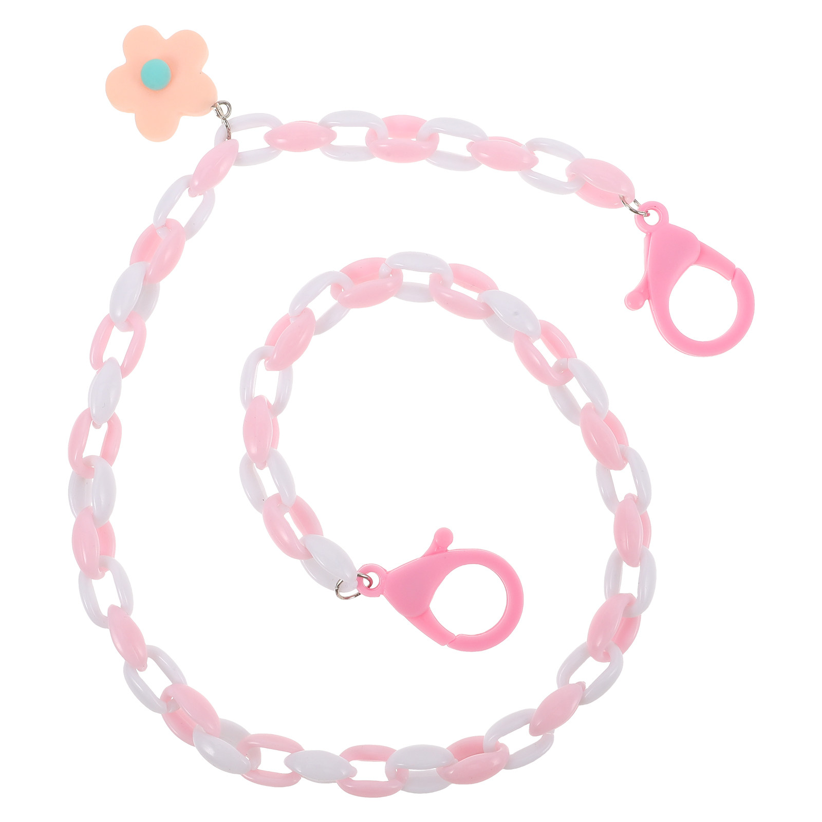 Mask Chain Holder - Renkli Çiçek Desenli Çocuk Gözlük Zinciri,