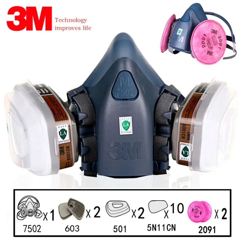 Dust Mask Construction - 17'si 1 arada 3M 7502 Toz